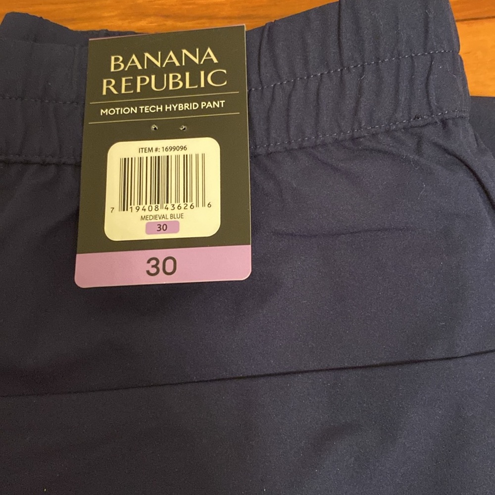 Banana Republic Men’s Motion tech hybrid pant , blue